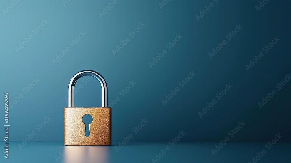 Secure Lock on a Minimalist Background Secure Lock on a Minimalist Background