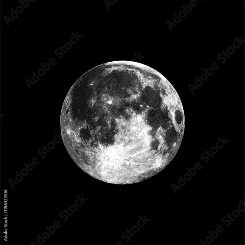 moon halftone abstract vector...