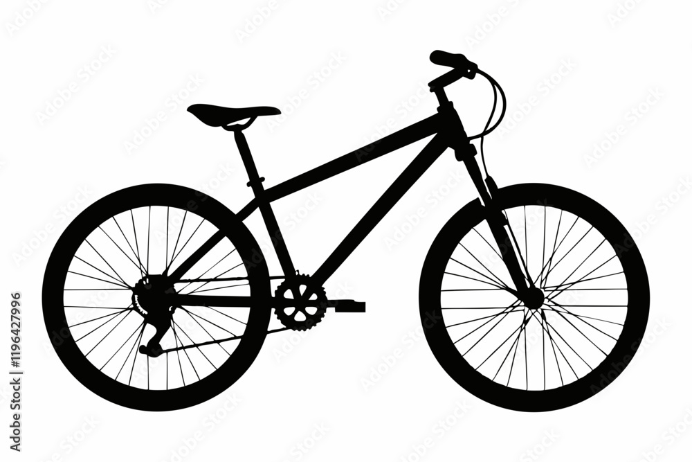 Obraz premium Minimal Mountain Bike Line Art