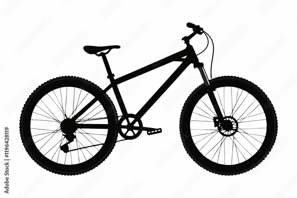 Obraz premium Minimal Mountain Bike Line Art