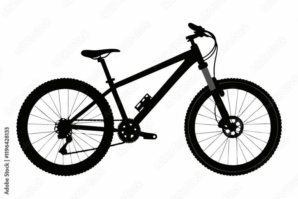 Fototapeta premium Minimal Mountain Bike Line Art