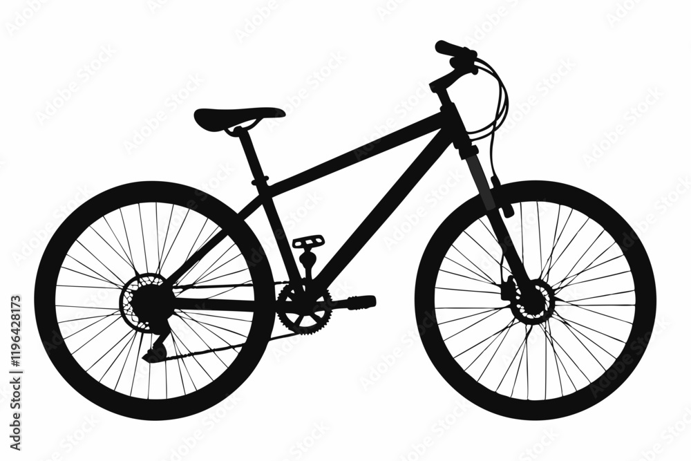 Obraz premium Minimal Mountain Bike Line Art
