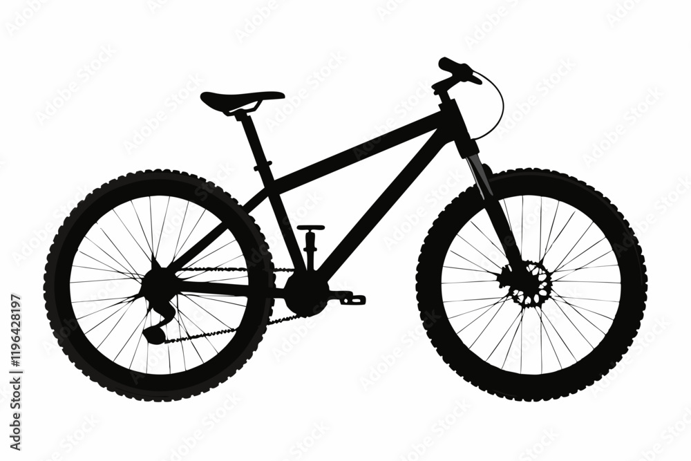 Minimal Mountain Bike Line Art Minimal Mountain Bike Line Art