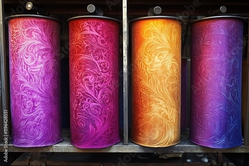 Traditional dyer coloring fabrics