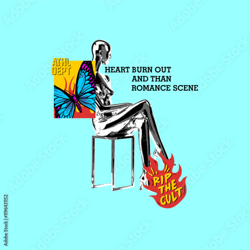 rip the cult slogan vintage v...