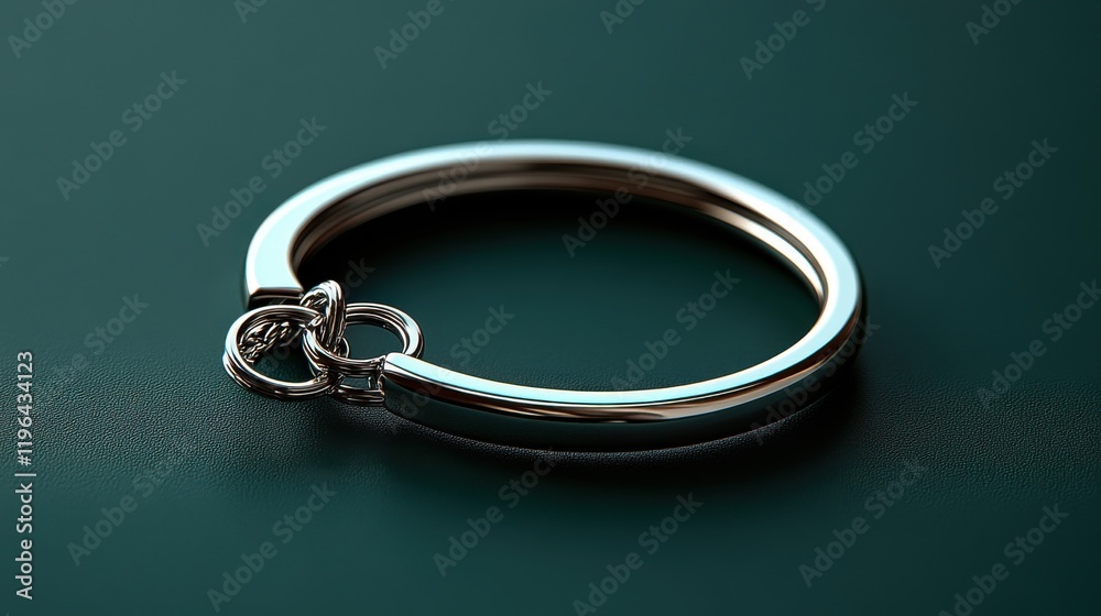 Elegant Sleek Silver Ring on Smooth Background in Soft Lighting Elegant Sleek Silver Ring on Smooth Background in Soft Lighting
