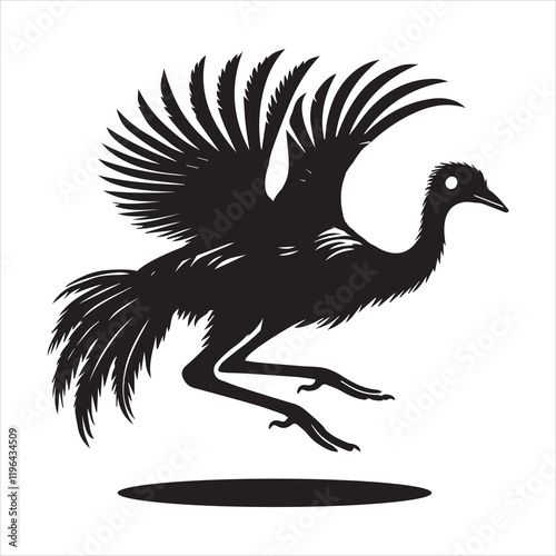 Greater Rhea Flightless Bird Vector Graphic for Wildlife Design
