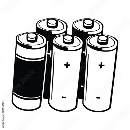 Battery charge. Set symbols of different status. Can be used for interface of smartphones, tablets, laptops, or design emblem of energy. Black vector outline on white background. 