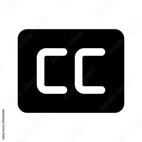 closed caption glyph icon