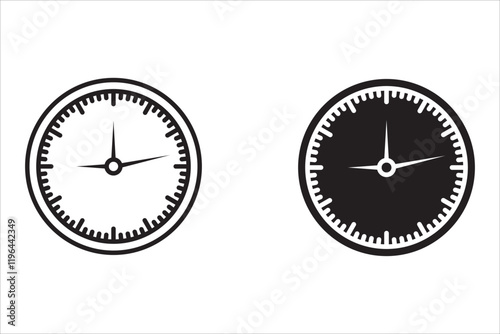 Time clock icon set. Wall clock vector icon. Schedule timer sign for UI design.