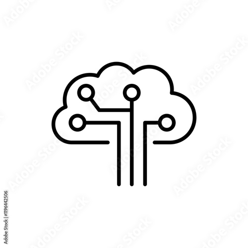 Neuroscience outline icons, minimalist vector illustration ,simple transparent graphic element .Isolated on white background