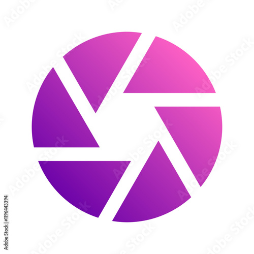 camera shutter gradient icon