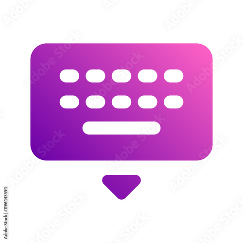 hide keyboard gradient icon