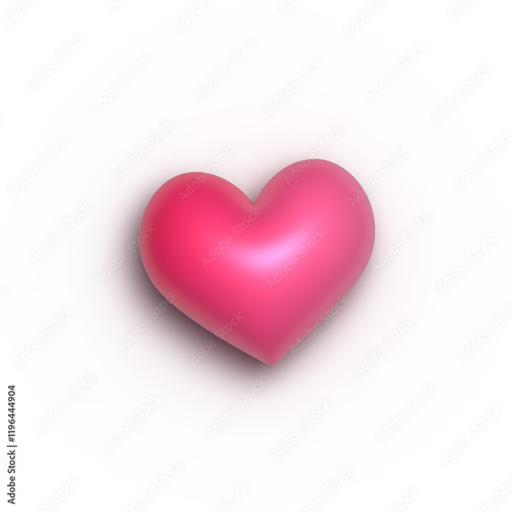 Heart icon isolated on white background 3d render illustration Heart icon isolated on white background 3d render illustration