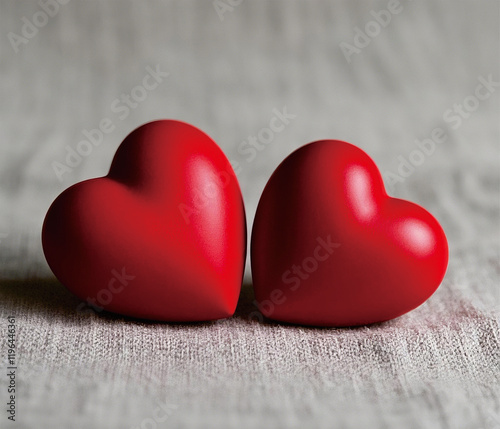 two hearts in wooden, valentines day