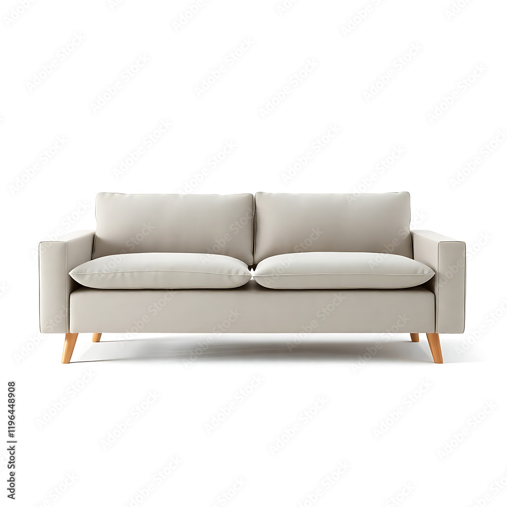 Obraz premium Stylish Dark Gray Sofa with Classic Design.