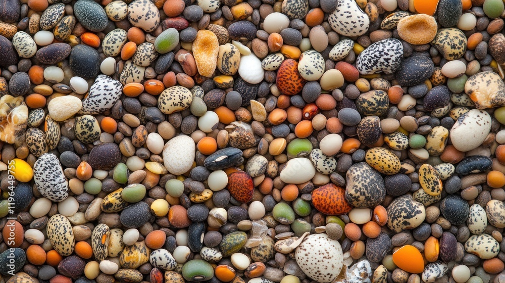 A Colorful Collection of Diverse Beans and Seeds A Colorful Collection of Diverse Beans and Seeds