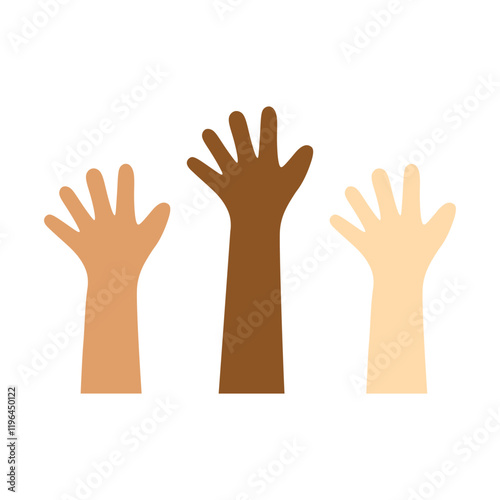 Raised Hand STop Racism