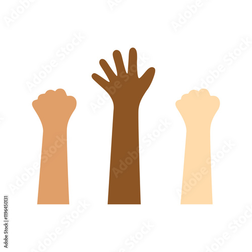 Raised Hand STop Racism