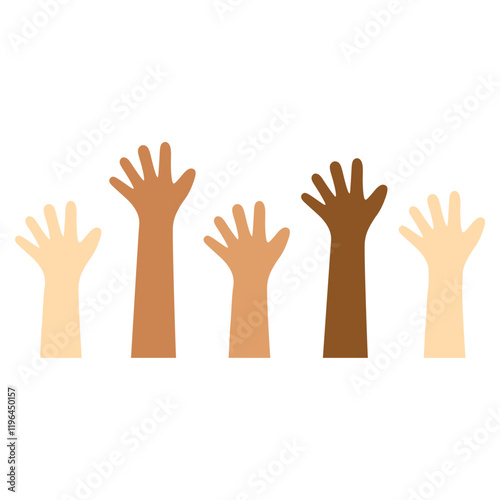 Raised Hand STop Racism