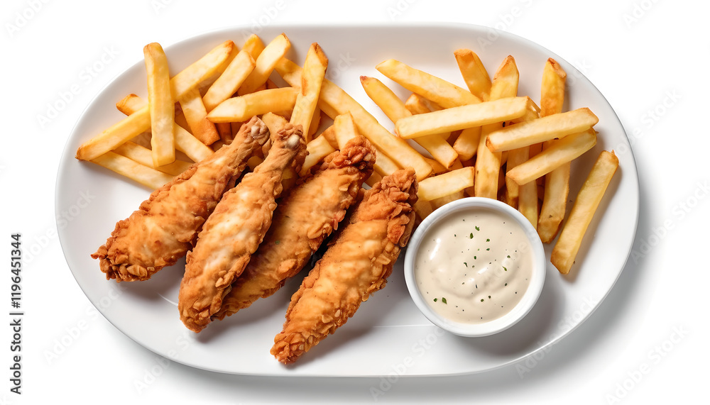 Crispy Chicken Tenders & Fries - Comfort food Crispy Chicken Tenders & Fries - Comfort food