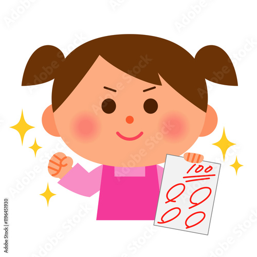 100点をとった子供