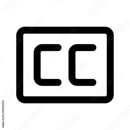 closed caption line icon