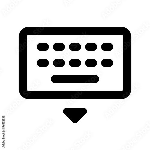 hide keyboard line icon