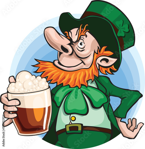 st patrick hold beer