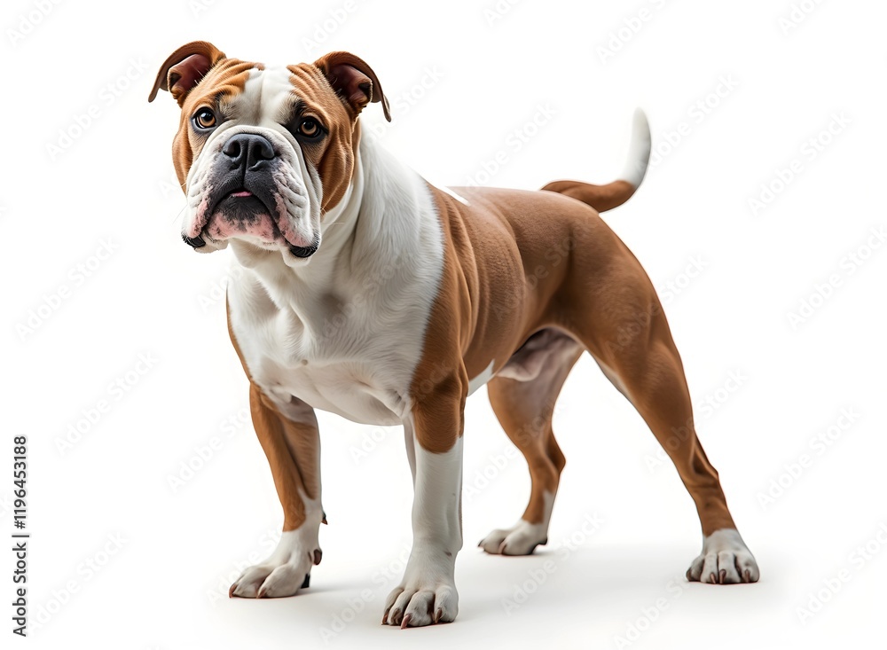 Obraz premium Olde English Bulldogge: A Striking Portrait in Studio Light