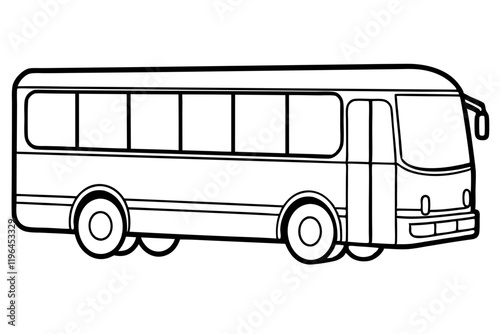 Minimalist Bus Line Art
