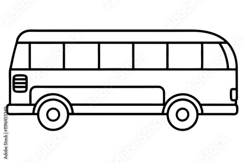 Minimalist Bus Line Art