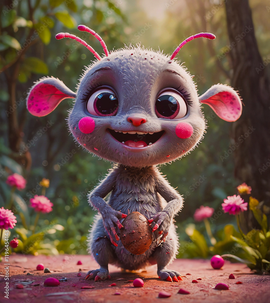 super cute monster Happy Halloween scary funny spooky
