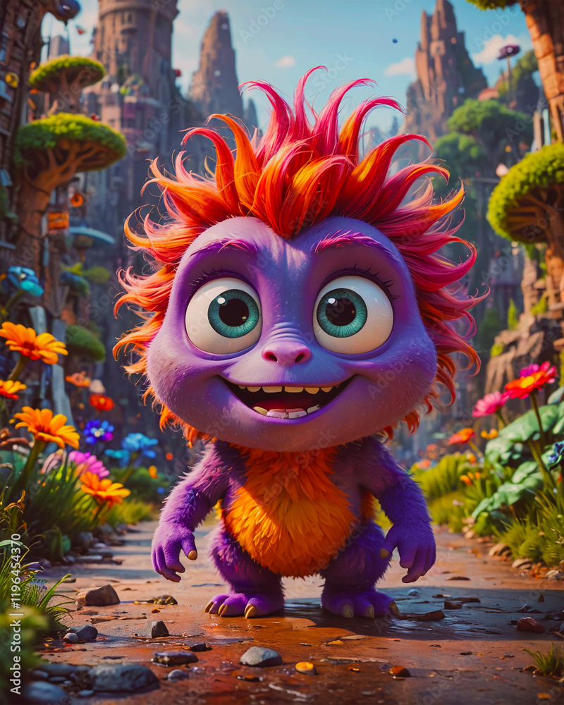 super cute monster Happy Halloween scary funny spooky