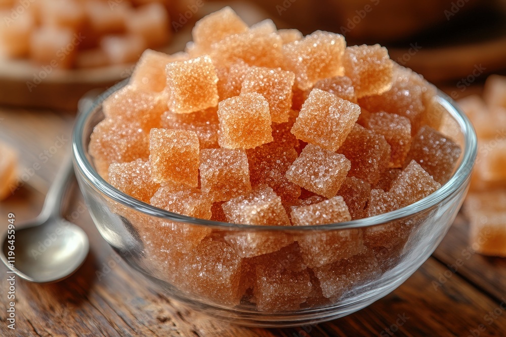 Brown Sugar Cubes in Glass Bowl
Brown Sugar Cubes in Glass Bowl