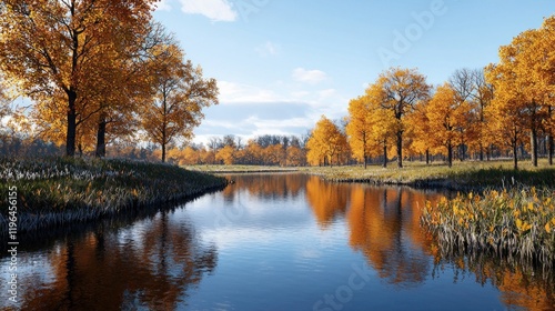Autumn River Reflection