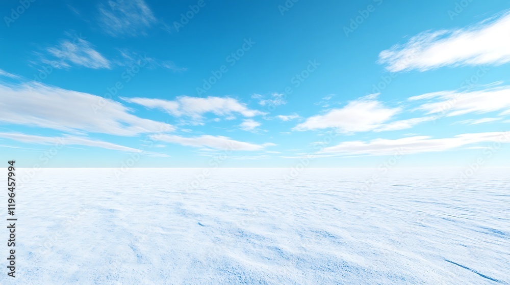 Vast snowy landscape under a bright blue sky. Vast snowy landscape under a bright blue sky.