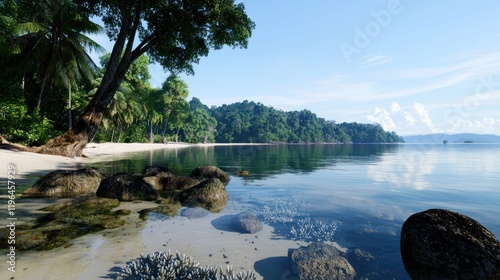 Tranquil Tropical Beach Scene
