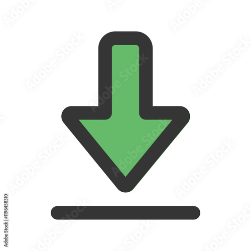 download outline fill icon