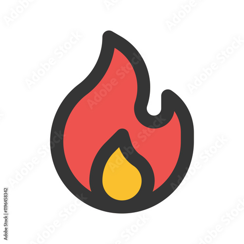 fire outline fill icon
