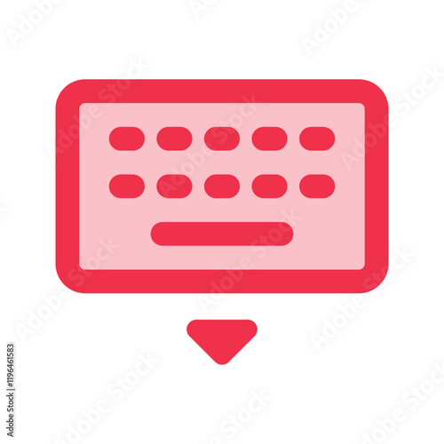 hide keyboard outline fill icon