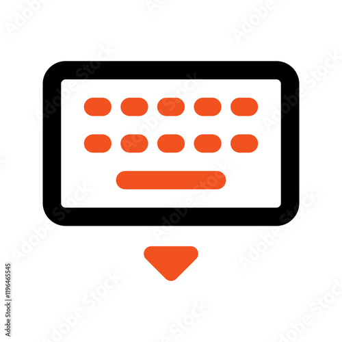 hide keyboard line color icon