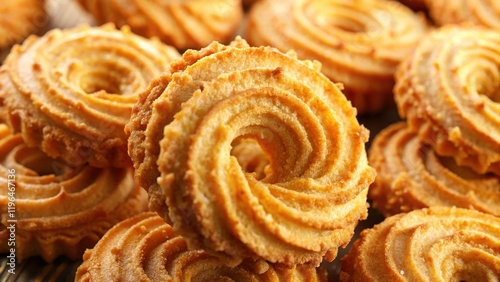 Delicious Crispy Coconut Biscuit Curls (Thong Muan) - Thai Snack photo