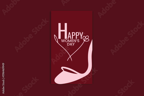 Happy Women's day template and banner design 