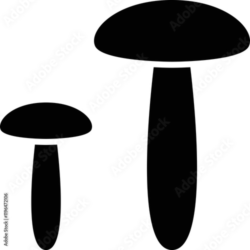 Simple vector icon mushrooms