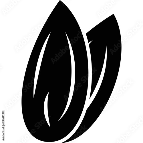 Simple vector icon almond
