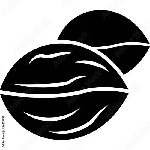 Simple vector icon walnut