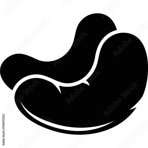 Simple vector icon cashew