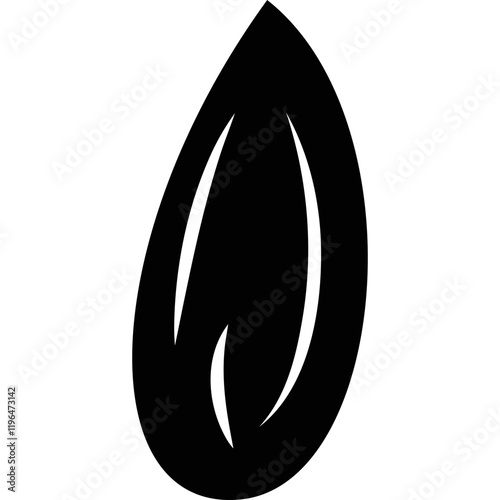 Simple vector icon almond