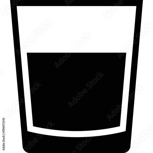 Simple vector icon whiskey glass
